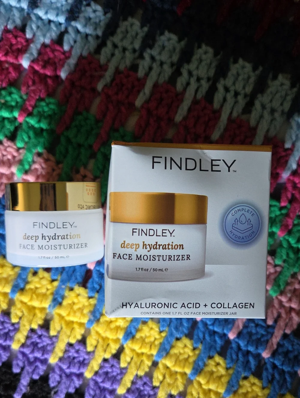 Findley Deep Hydration Face Moisturizer. Hyaluronic & Collagen. NIB. Unisex